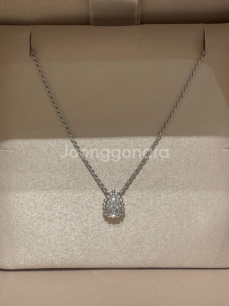 부쉐론 쎄뻥 보헴 xs 화이트골드 목걸이--5