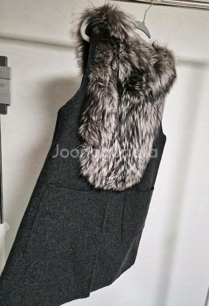 Olivia Lauren 풍성한 폭스퍼조끼 95--3