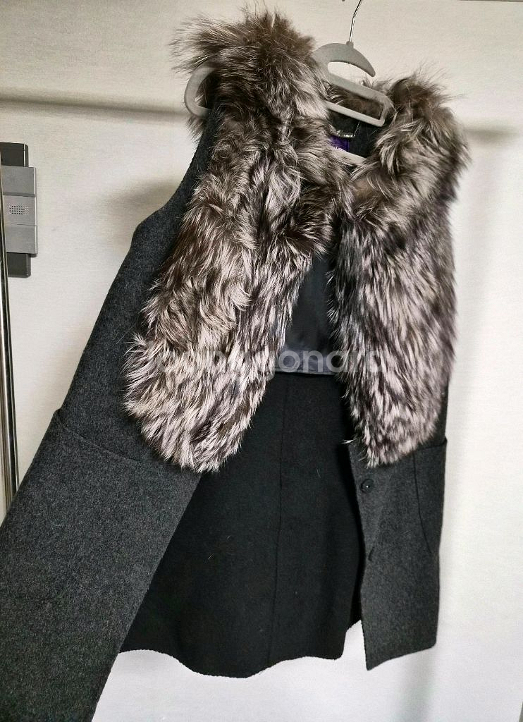 Olivia Lauren 풍성한 폭스퍼조끼 95--1