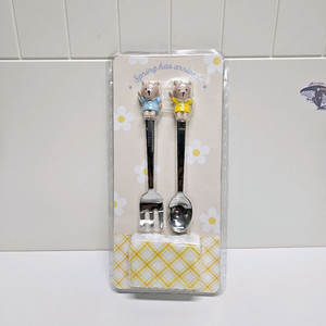 스타벅스 스프링 봄 커트러리 피크닉 베어 스푼 포크 머