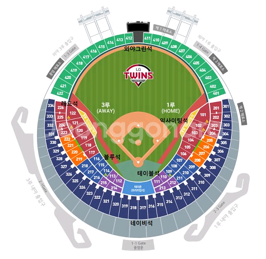 코시3차전 잠실응원전 1루네이비 2연석--0