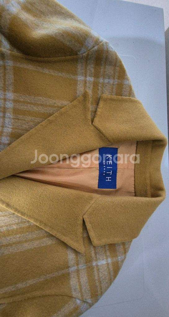 KEITH 모100% 핸드메이드 겨자색롱코트 55665--6