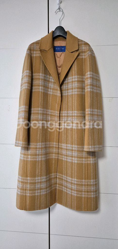 KEITH 모100% 핸드메이드 겨자색롱코트 55665--1