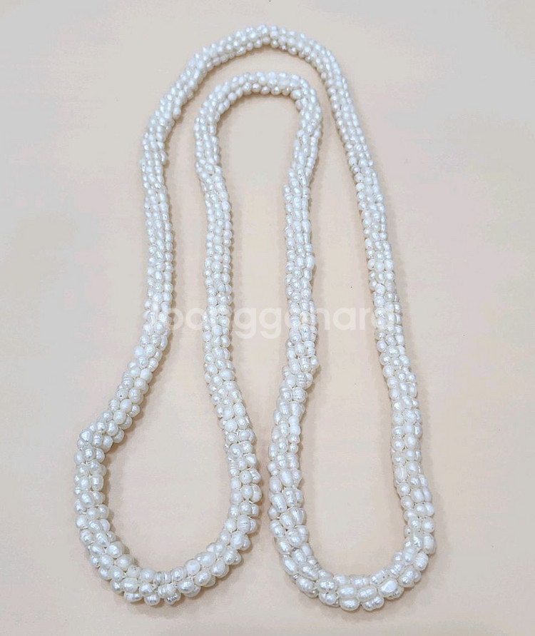 #116 예쁜 못난이진주 목걸이.--0