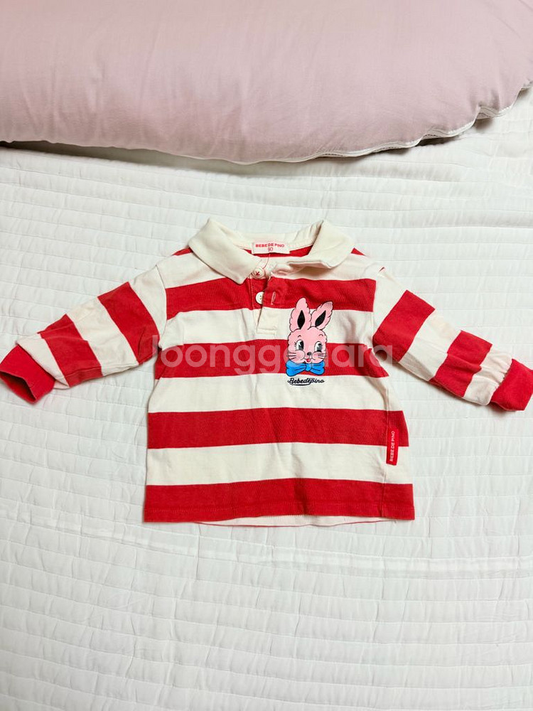 베베드피노 상의 긴팔 90 2벌 일괄--2