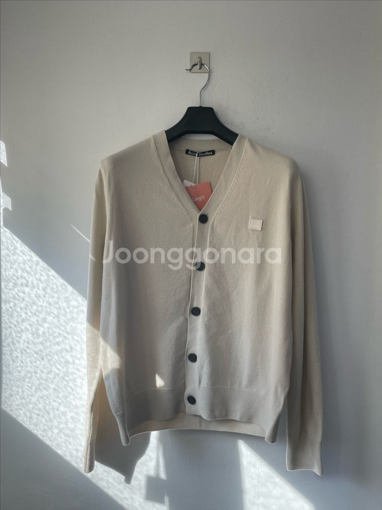 아크네 스튜디오 메리노울 페이스로고 니트 베이지 새상품--0