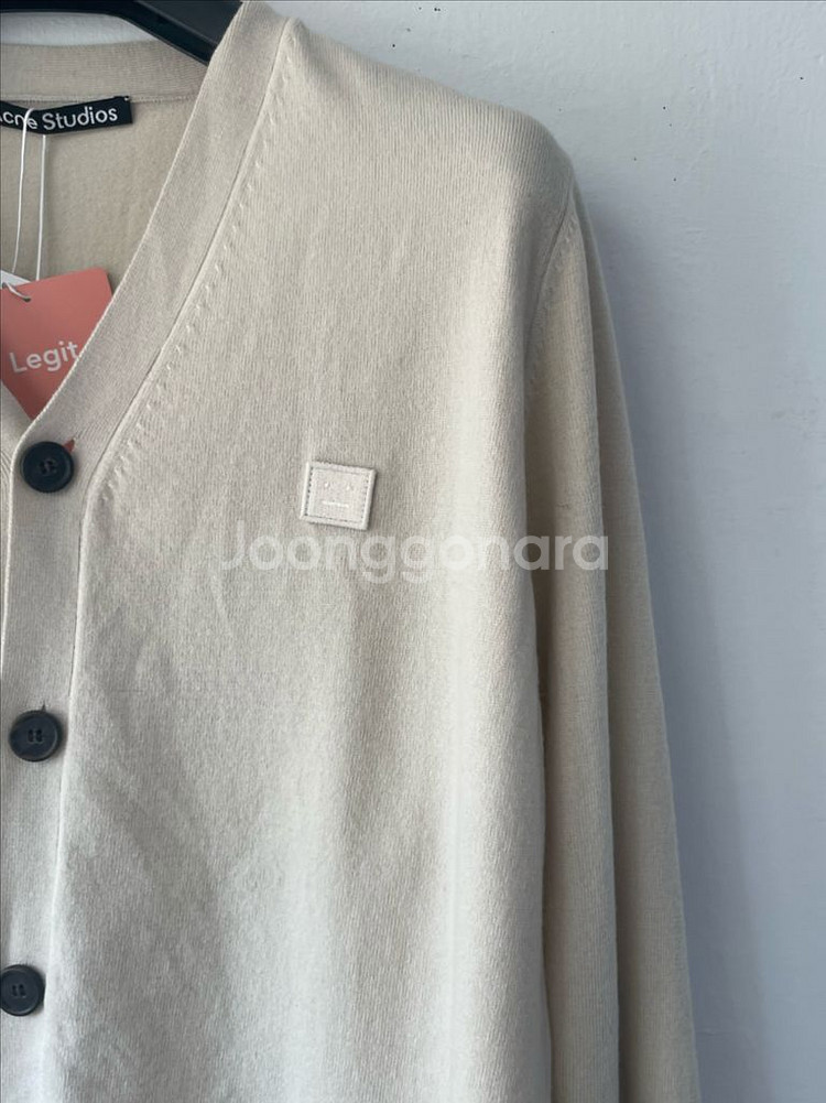 아크네 스튜디오 메리노울 페이스로고 니트 베이지 새상품--3