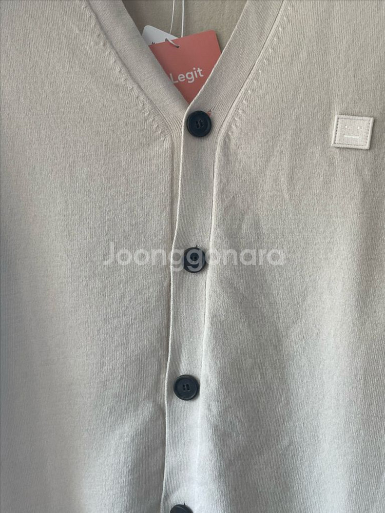 아크네 스튜디오 메리노울 페이스로고 니트 베이지 새상품--5