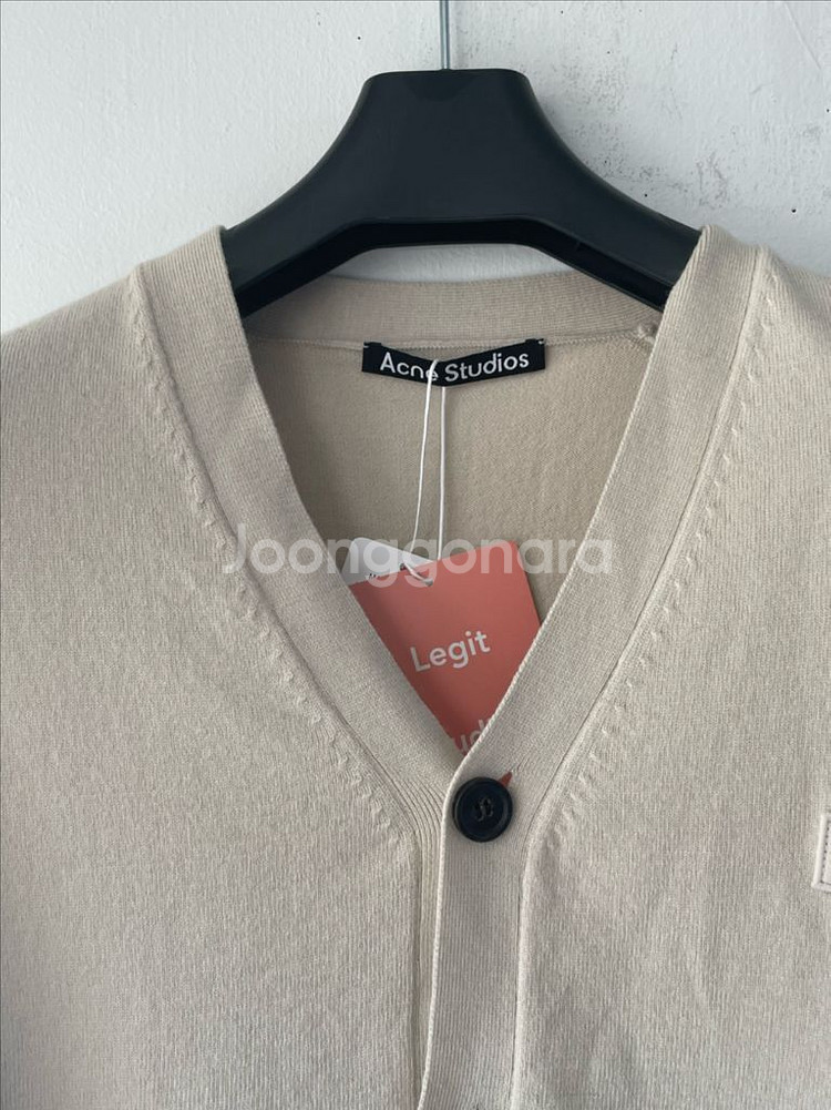 아크네 스튜디오 메리노울 페이스로고 니트 베이지 새상품--2