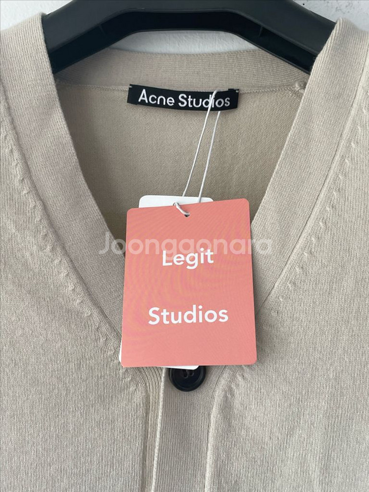 아크네 스튜디오 메리노울 페이스로고 니트 베이지 새상품--6