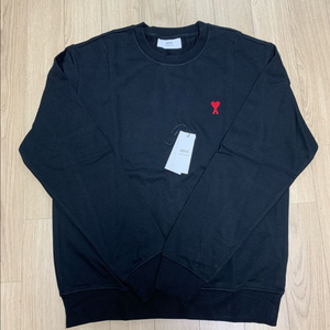 [거의 새제품] 아미 ami 하트로고 맨투맨 블랙 L