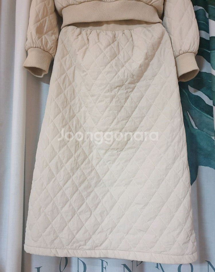 후드 패딩 스커트 세트 44-55--2