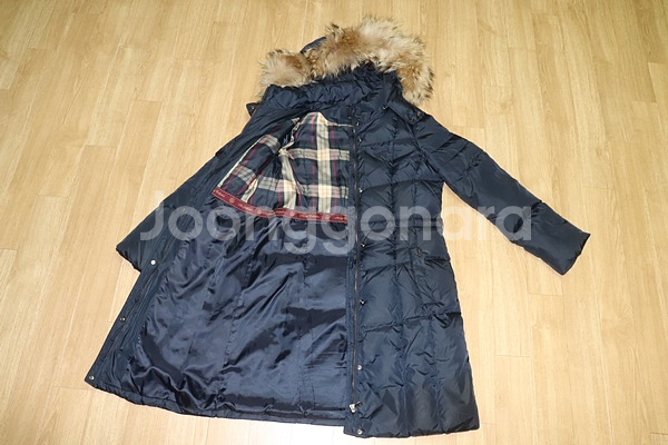 (66)1624.헤지스/다크네이비 다운롱패딩자켓--4