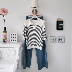 예쁜 니트ㆍ완벽핏 세미와이드청바지(반택포)