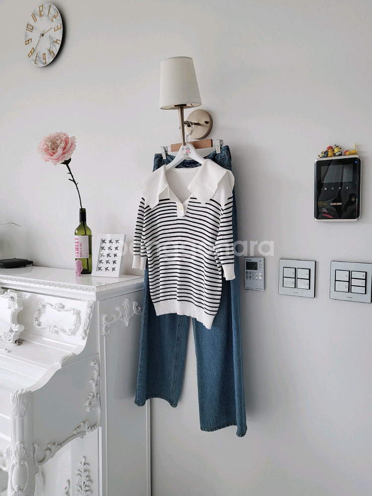 예쁜 니트ㆍ완벽핏 세미와이드청바지(반택포)--1