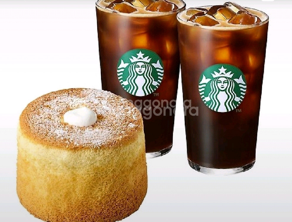 스타벅스 부드러운디저트(아메리카노2잔+생크림카스테라)--0
