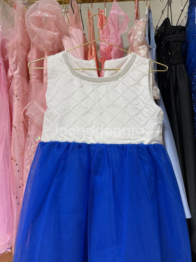 여아드레스 블루화이트--2