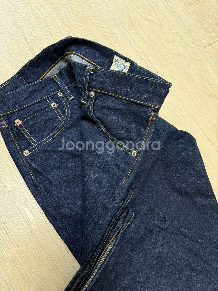 오어슬로우 105 원워시 데님 3사이즈--2