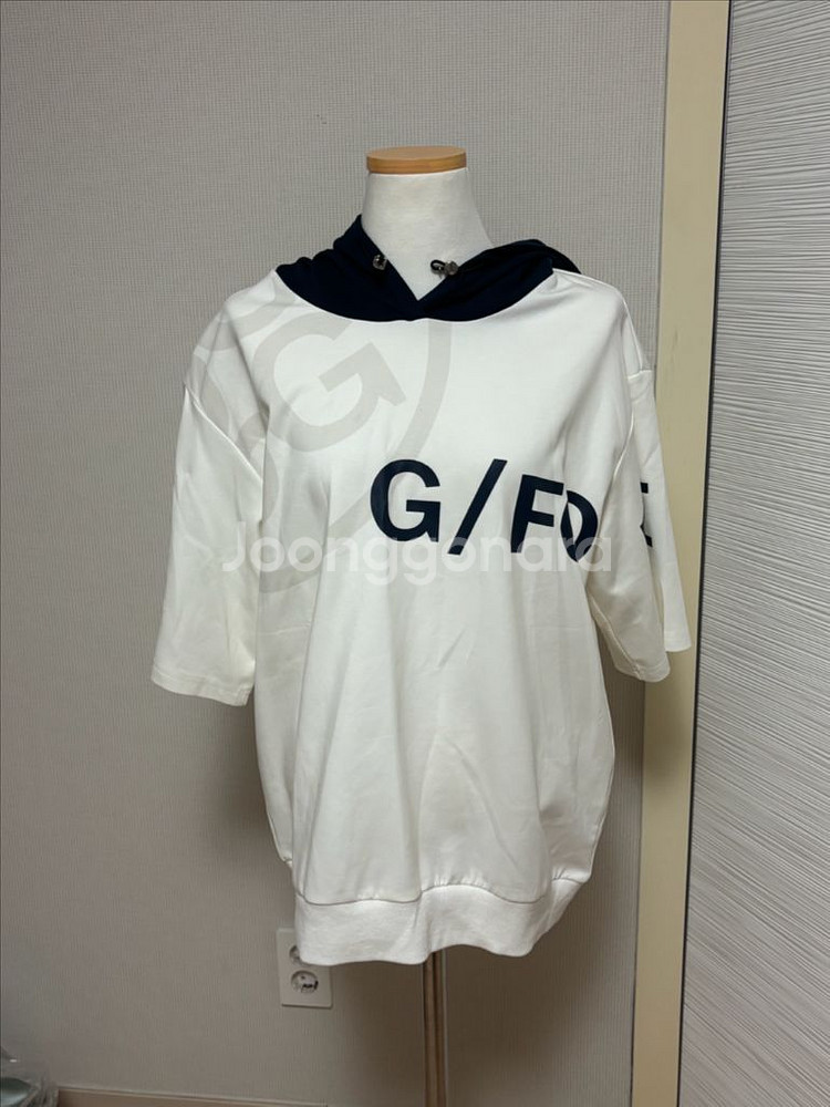 지포어 골프웨어 남성 반팔 후드티 새상품--1