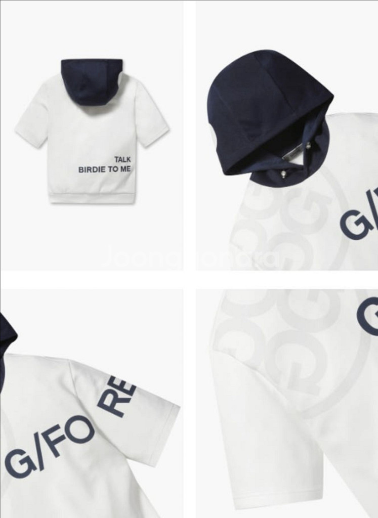 지포어 골프웨어 남성 반팔 후드티 새상품--7