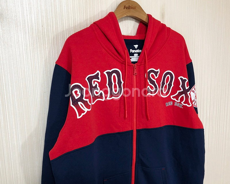 MLB 파나틱스 보스턴레드삭스 후드집업티셔츠 L(해외)--4