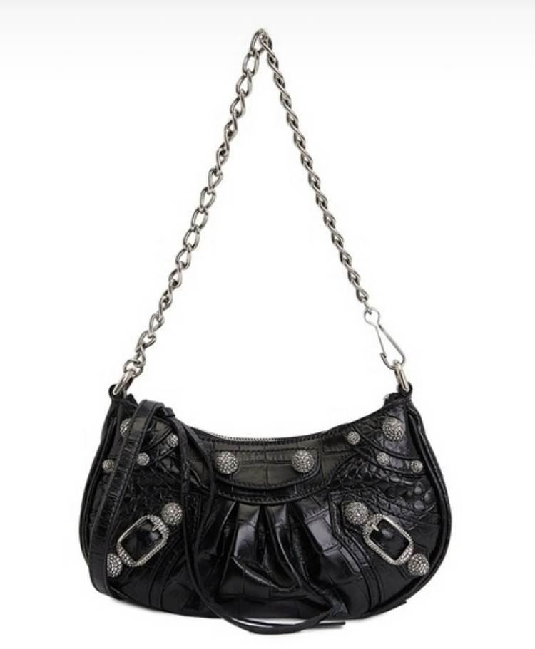 발렌시아가 크로커다일 르 카골 미니 체인 숄더백--1