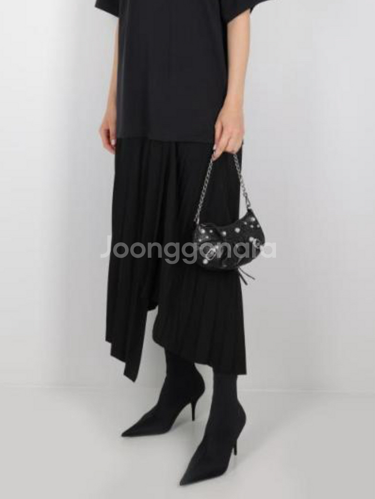 발렌시아가 크로커다일 르 카골 미니 체인 숄더백--0