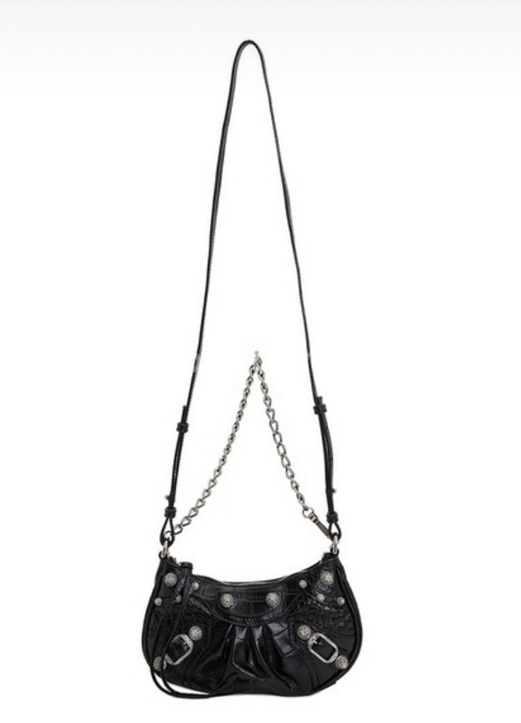 발렌시아가 크로커다일 르 카골 미니 체인 숄더백--2