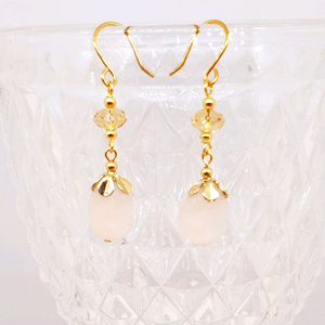 러블리 로즈쿼츠 귀걸이