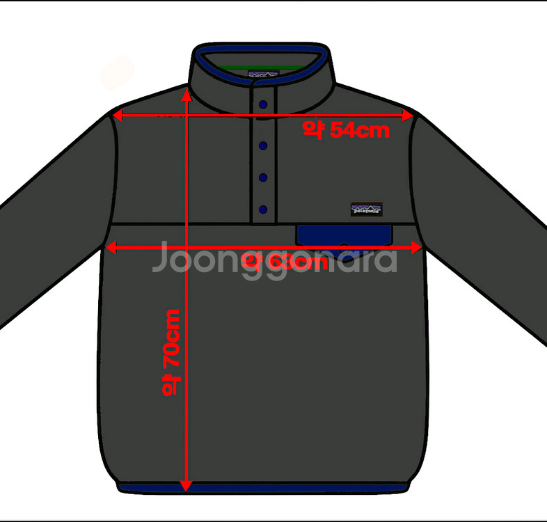 파타고니아 신칠라 스냅티 풀오버 니켈블루 M--6