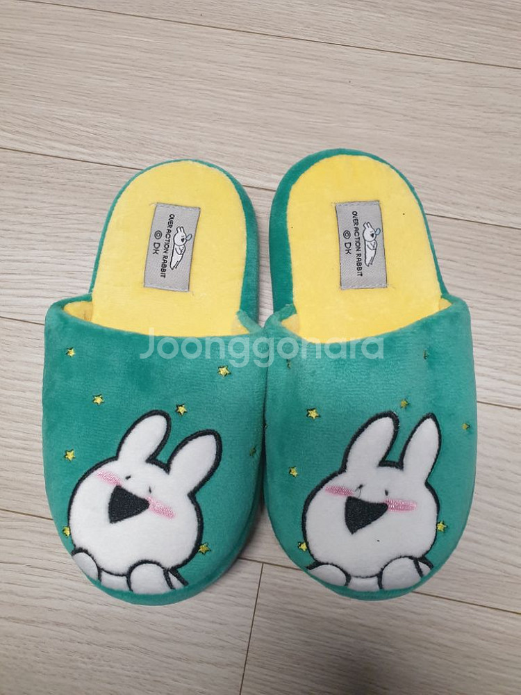 오버액션토끼 토이 슬리퍼.털슬리퍼 새상품--0
