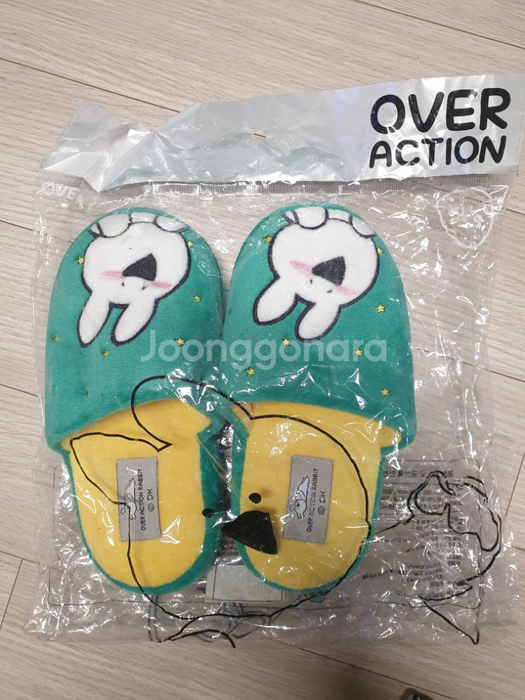 오버액션토끼 토이 슬리퍼.털슬리퍼 새상품--1