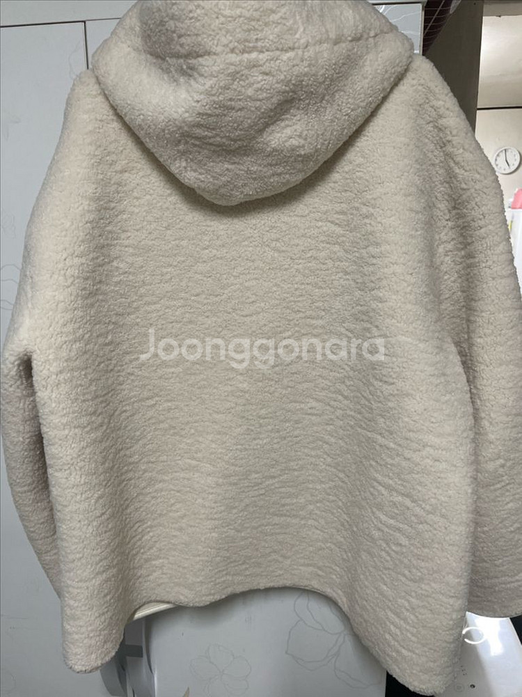 아이보리 후드 뽀글이 자켓 (새상품)--3