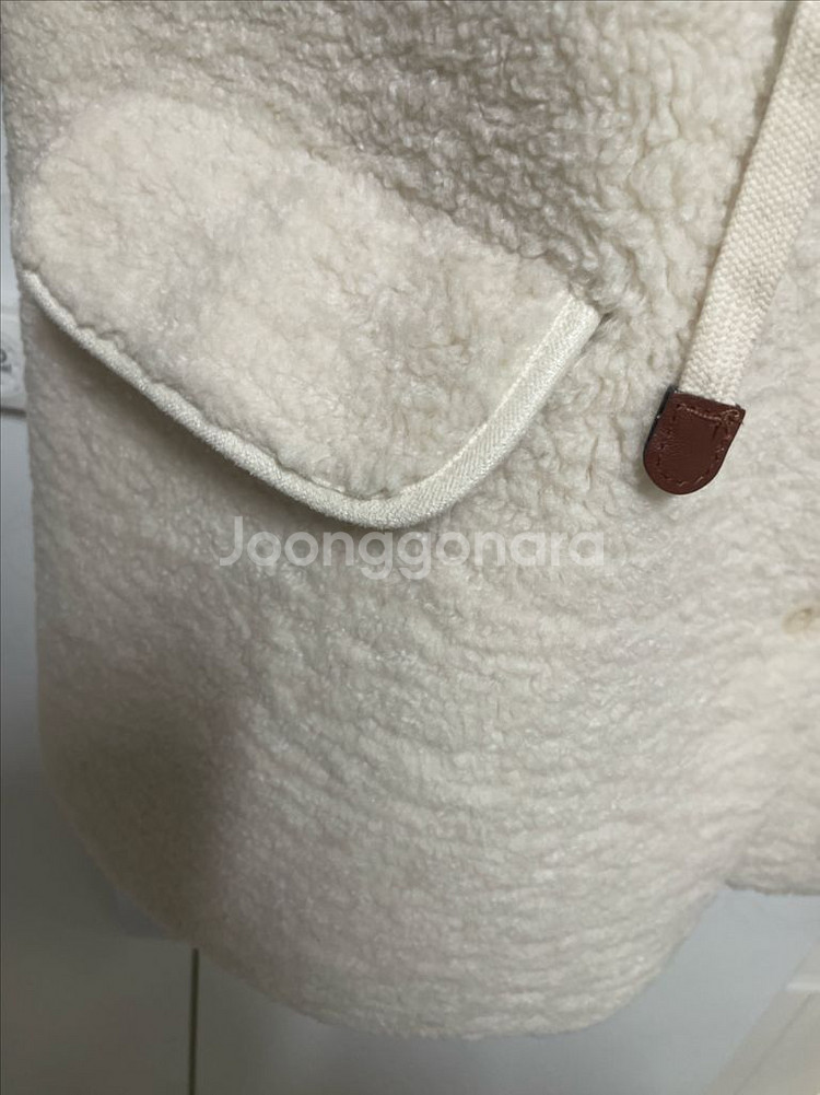 아이보리 후드 뽀글이 자켓 (새상품)--2