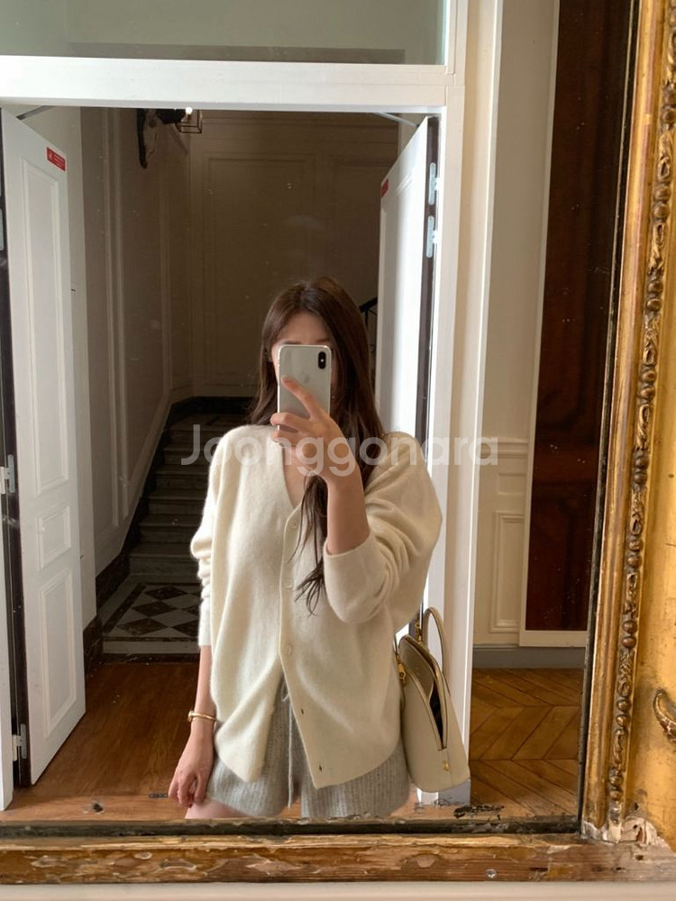 웨어웨더 루 라쿤 가디건 크림 새상품--1