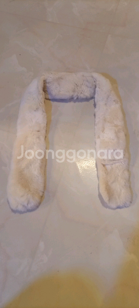 밍크 퍼 목도리 아이보리--4