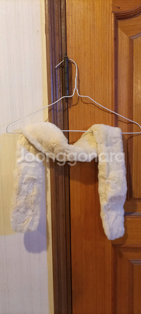 밍크 퍼 목도리 아이보리--8