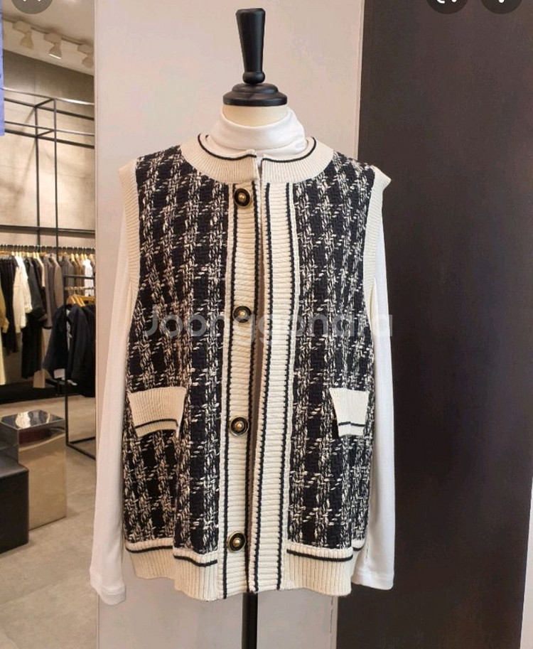 [새상품]보브(VOV) 모던 트위드 베스트--0