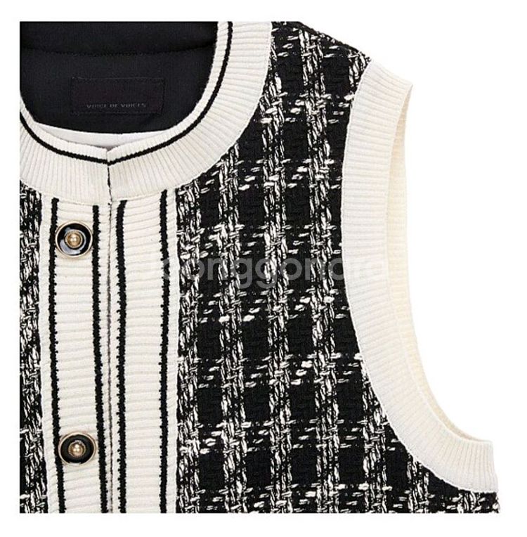[새상품]보브(VOV) 모던 트위드 베스트--4