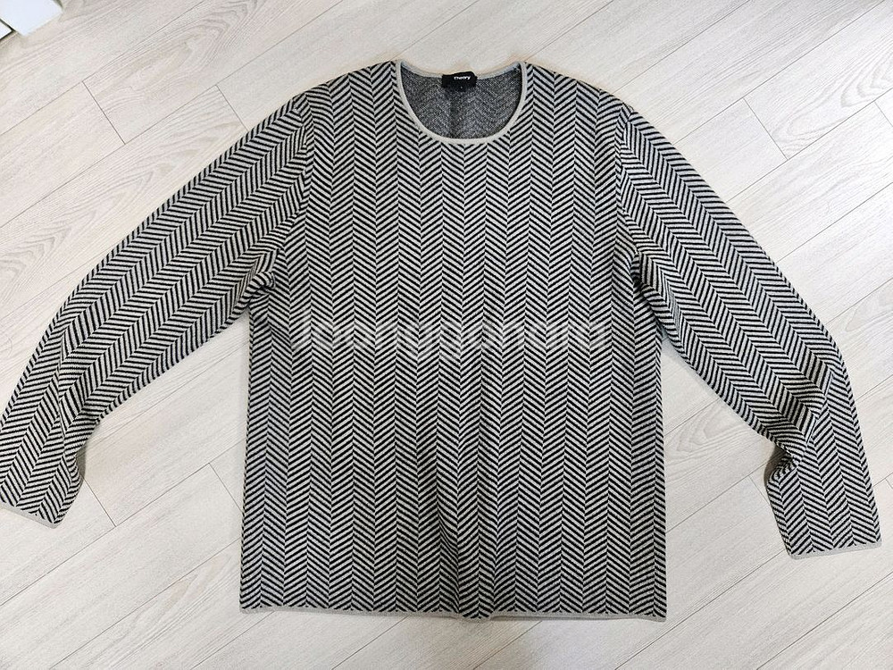 미착용) 띠어리 헤링본 니트 L 팝니다 베이지브라운--2