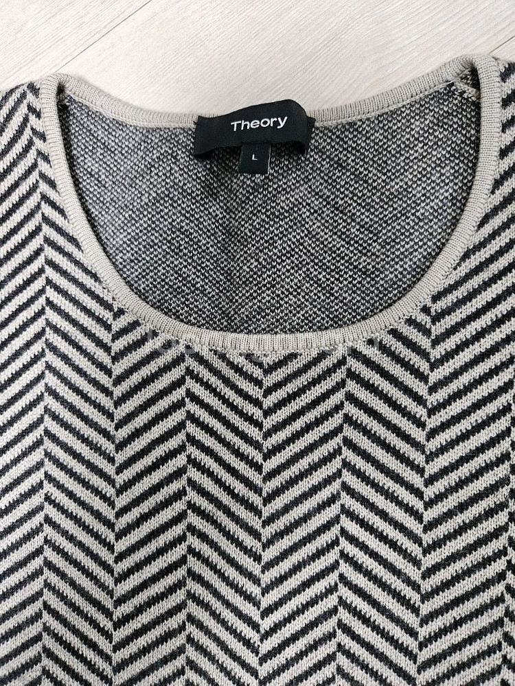 미착용) 띠어리 헤링본 니트 L 팝니다 베이지브라운--4