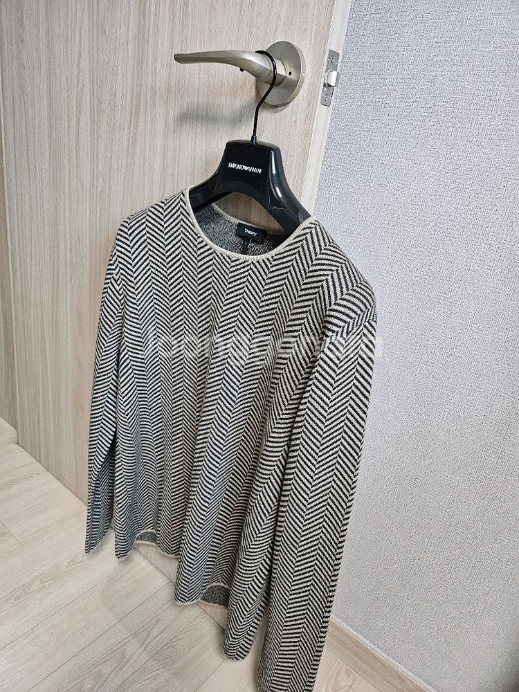 미착용) 띠어리 헤링본 니트 L 팝니다 베이지브라운--7