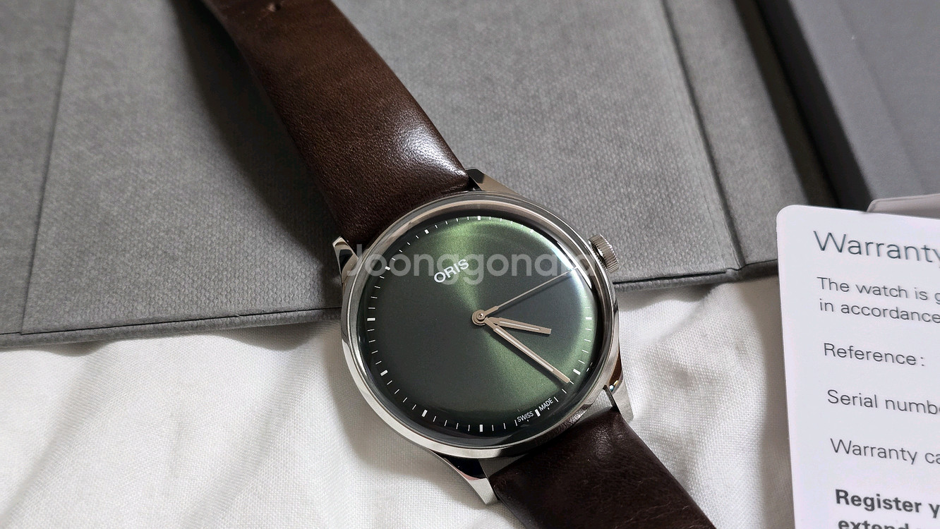 오리스 아뜰리에 S 그린 오토매틱 시계--0