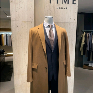 새상품) 타임옴므 캐시미어 코트 브라운100 팝니다