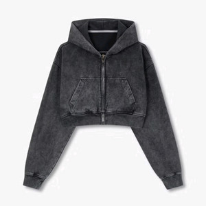 [새상품]보브(VOV) 워싱 스웻 후디드 점퍼