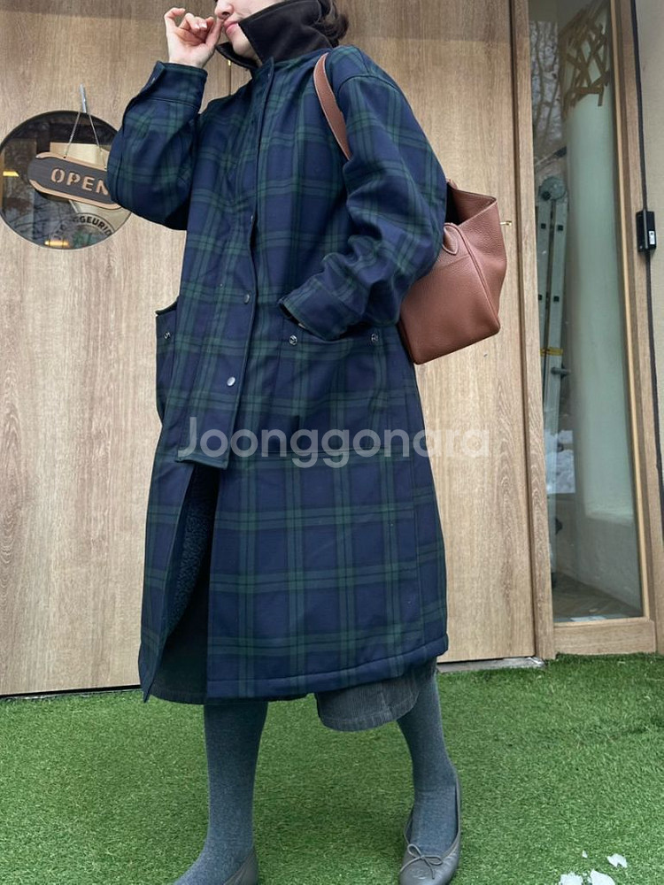 [배럴라이프마켓] 윈터 잉글체크 퍼 코트/새상품--0