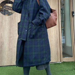 [배럴라이프마켓] 윈터 잉글체크 퍼 코트/새상품
