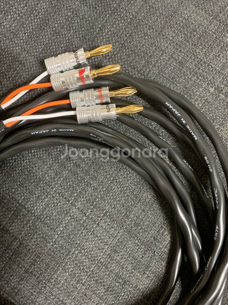 일제 카나레 스피커케이블 1.8미터 1조 금도금단자--1