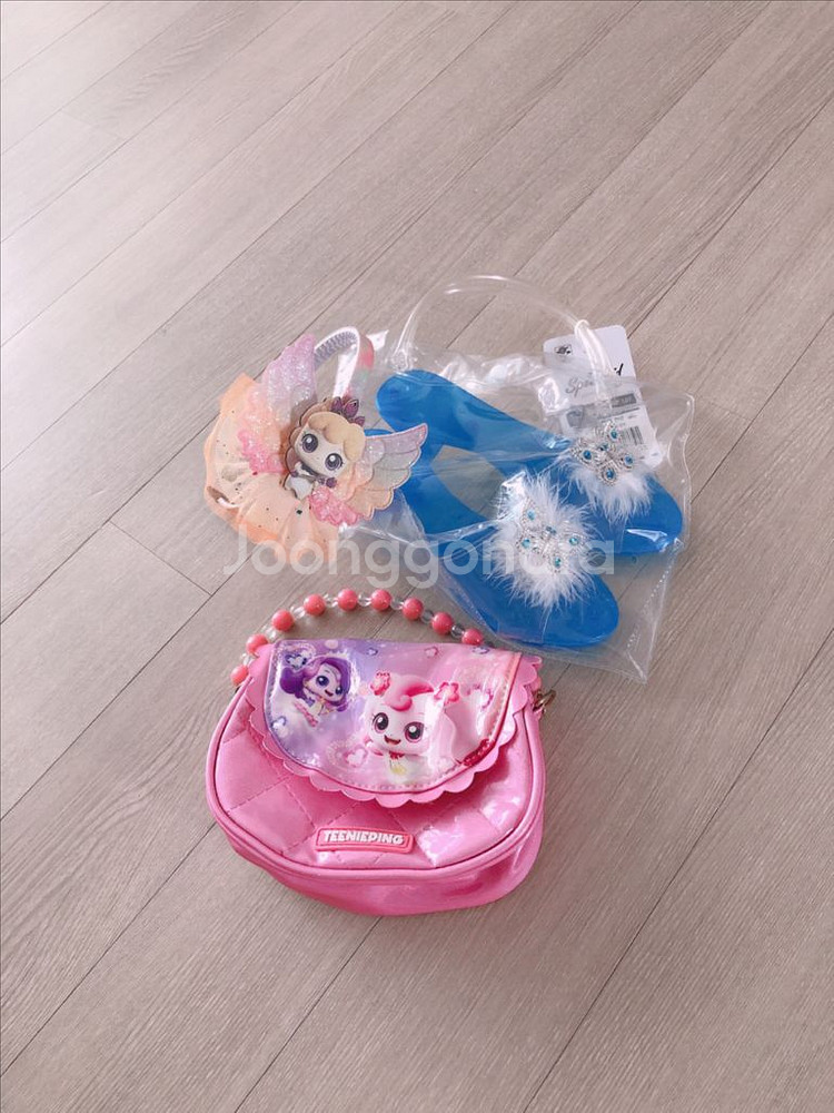 티니핑 가방,머리띠, 공주구두 세트--0