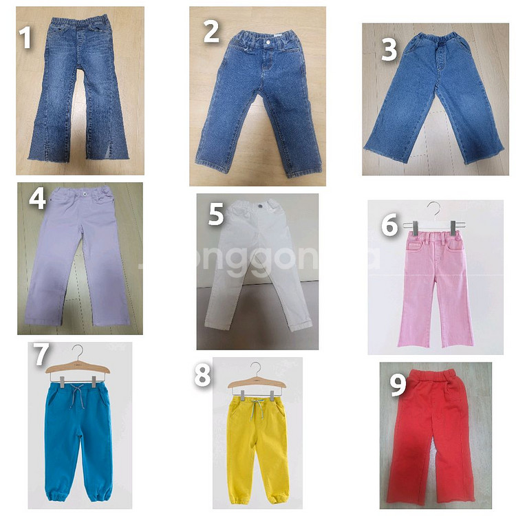 거의새상품)여아 팬츠 110호(4-5세) 9종--0